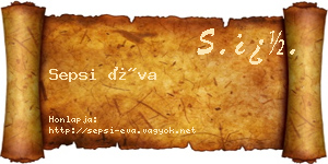 Sepsi Éva névjegykártya